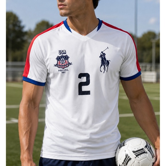 Polo Sport Other - NEW Polo Sport Ralph Lauren USA Performance Shirt White Soccer Football Size XS